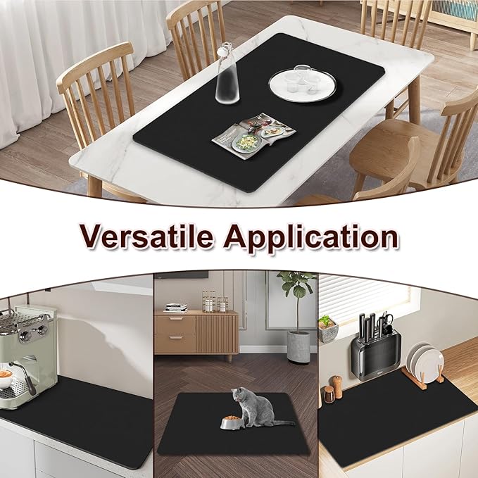 Dish Drying Mat for Kitchen Counter, Super Absorbent & Stain-Resistant - Image 6