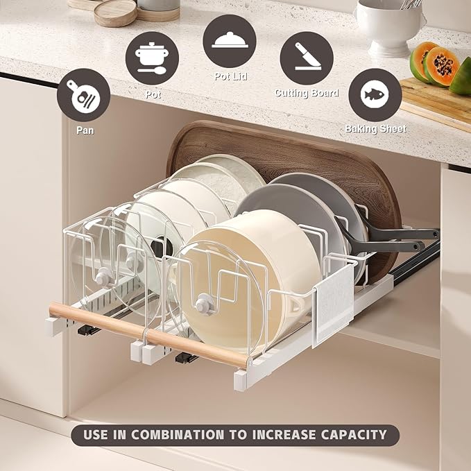 Magheo Pull Out Pots and Pans Organizer Under Cabinet - Image 2