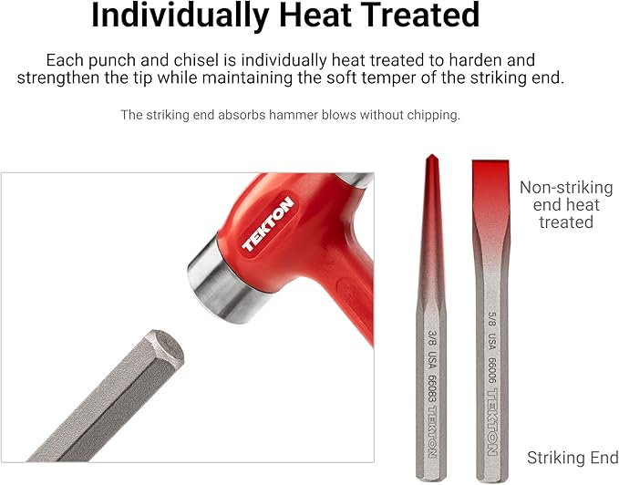 TEKTON Roll Pin Punch Set, 8-Piece | PNC93001 | Made in USA - Image 3