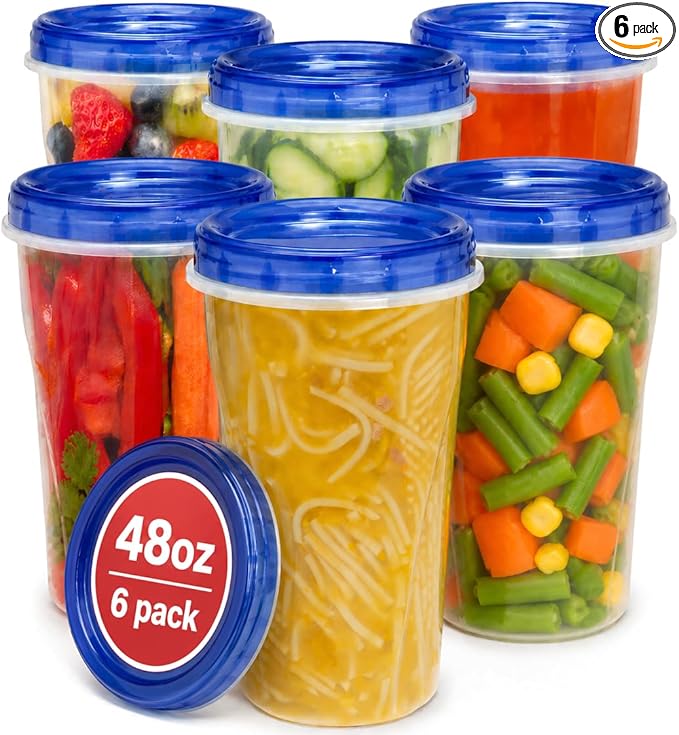 Stock Your Home 48oz Plastic Containers by StockYourHome
