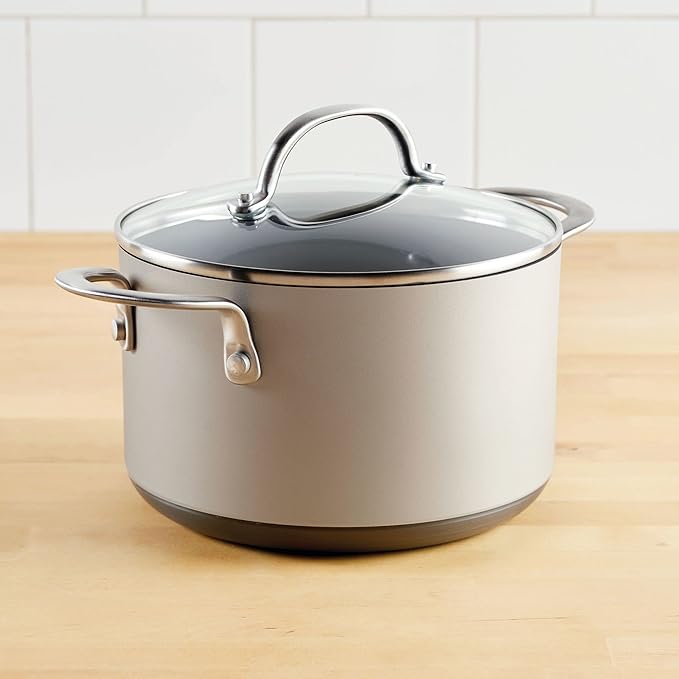 Anolon Achieve Hard Anodized Nonstick Saucepot - Image 9
