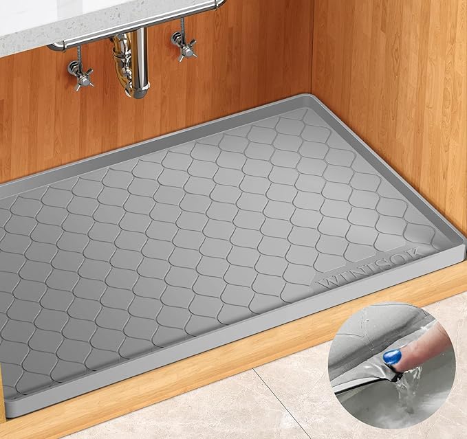 Winisok Silicone Under Sink Mat 40" x 22", kitchen Essentials and Gadgets by Winisok