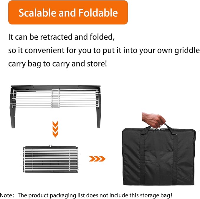 Universal Wind Screen/Guard and Griddle Warming Rack Set Fit - Image 5