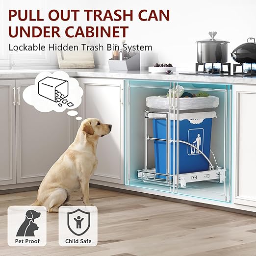 ANASTA Under Sink Trash Can Pull Out Trash Hidden - Image 5