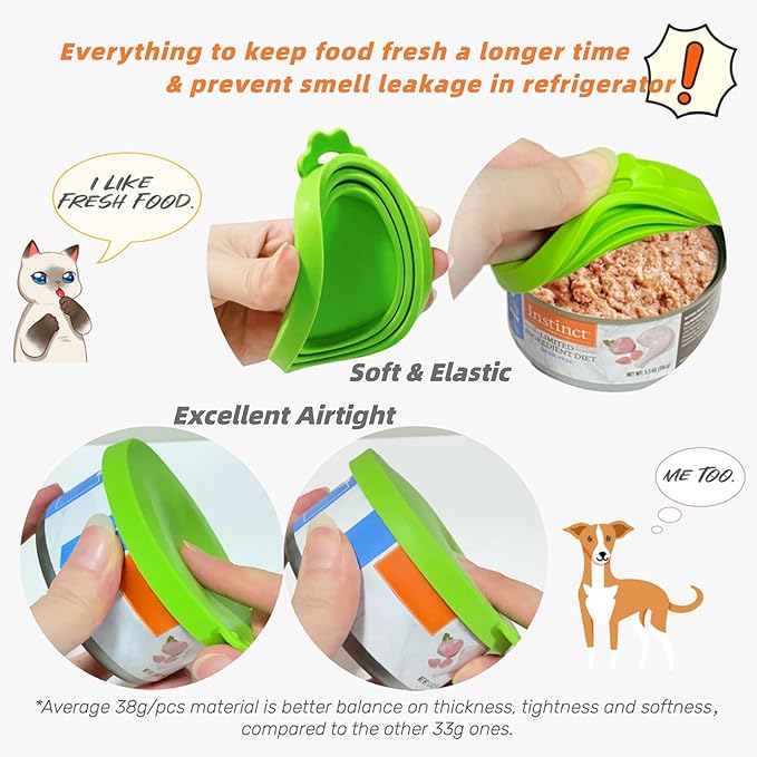 MoPawKT- Silicone Cat Dog Food Can Covers Lids, 3 Inner Diameters 2.6”/3”/3.4” - Image 5