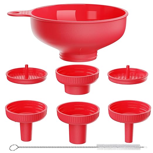 Wide Mouth Kitchen Funnel, Food Grade Plastic Cooking Canning Funnel by BALIWELL