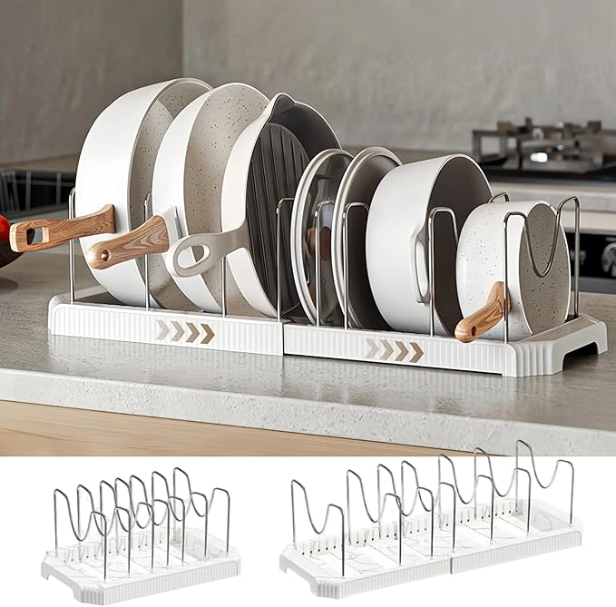 Expandable Pot and Pan Organizer Rack by Silanit