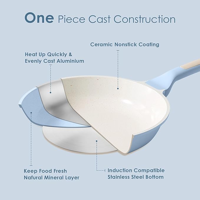 SENSARTE Nonstick Ceramic Frying Pan 11-Inch, Healthy Non Toxic Skillet - Image 9