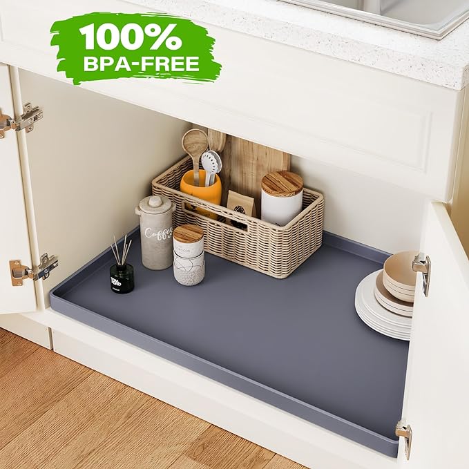 FLATO Waterproof Under Sink Mat 37" x 19" Shelf Liner - Image 4