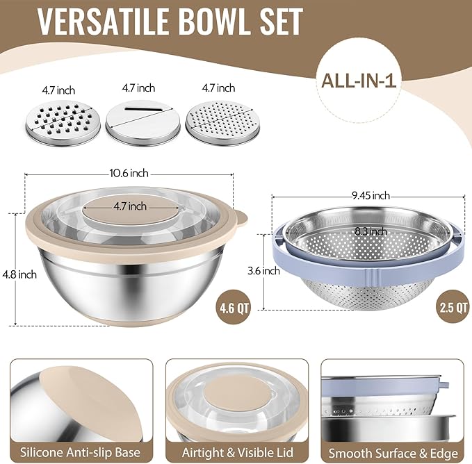 P&P CHEF 4-In-1 Stainless Steel Colander - Image 2