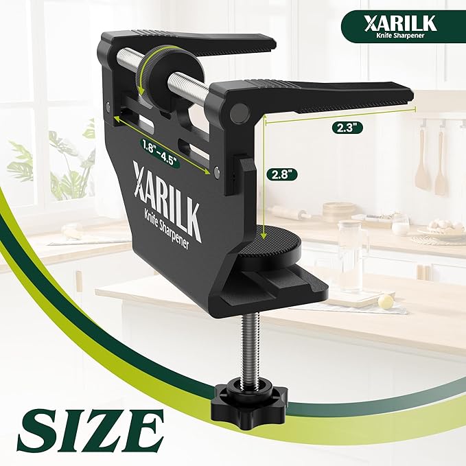 Aluminum Knife Sharpener Securing Clip, Adjustable Width 1.8-4.5", Compatible - Image 2
