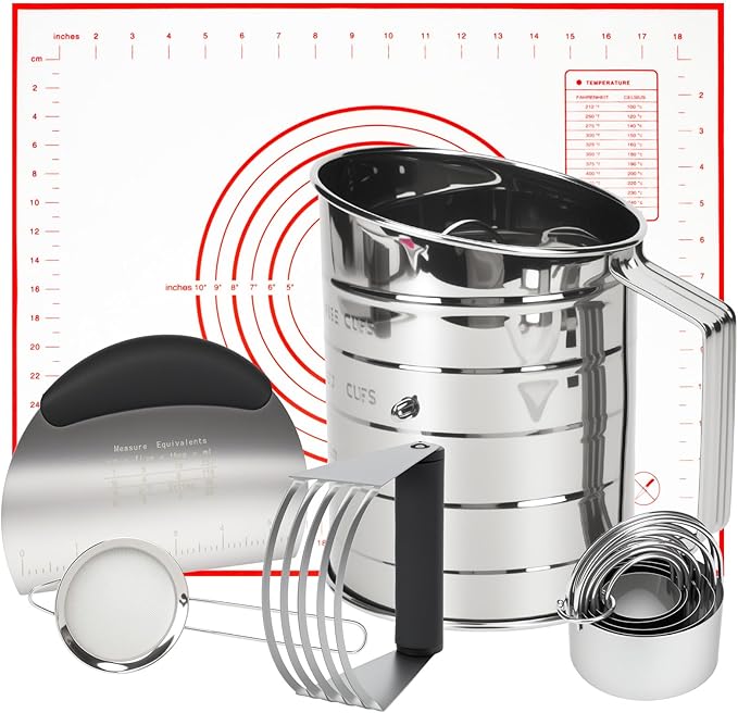Baking Tool Kit: pastry cutter, flour sifter by Unknown
