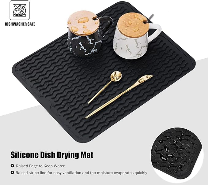 Large 24" x 18" Silicone Dish Drying Mat - Image 6