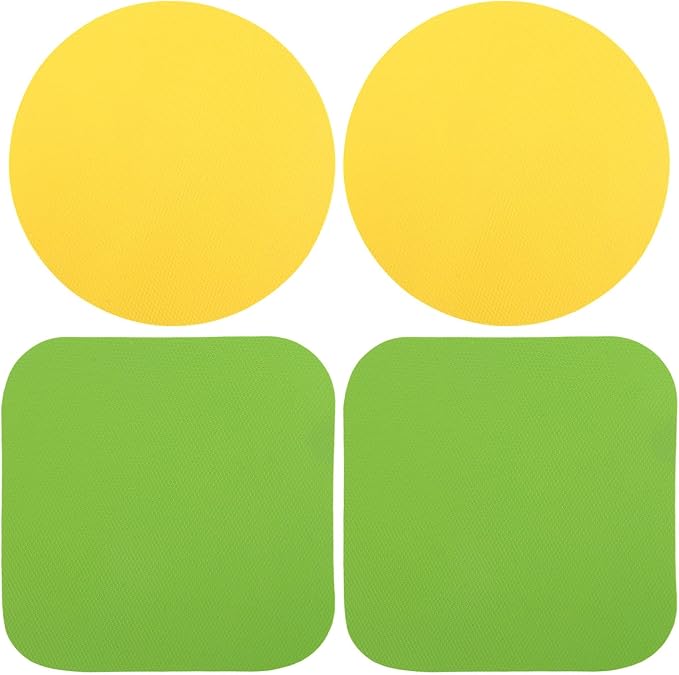 4pcs Rubber Jar Opener, 2 Round & 2 Square Rubber Bottle Opener Pads Non-Slip by Unknown