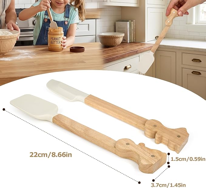 Rabbit-Shaped Silicone Spatula Set – Food Grade, Heat Resistant Baking & - Image 6