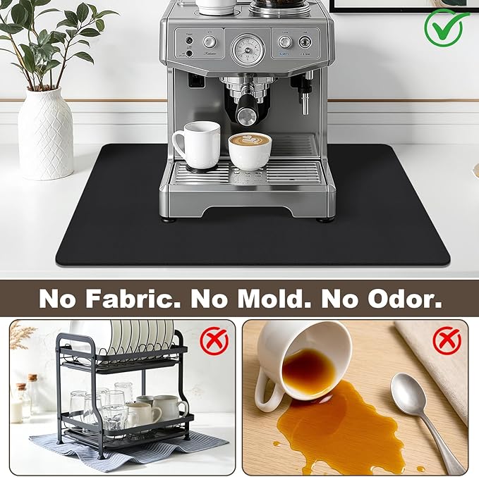 Coffee Mat, Absorbent Dish Drying Mat - Image 2