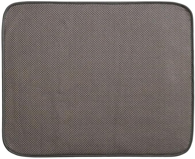 InterDesign iDry Large Kitchen Countertop Absorbent Dish Drying Mat, Mocha/Ivory - Image 3