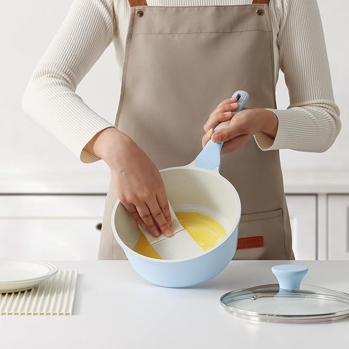 SENSARTE White Ceramic Nonstick Saucepan - Image 5