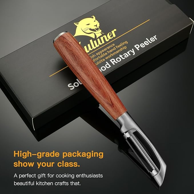KULUNER，Premium High-End Rosewood Handle and 304 Stainless Steel Serrated Blade - Image 6
