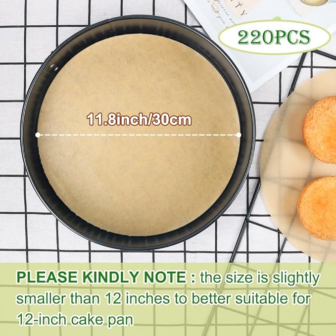 BOYAN 12 Inch Parchment Paper Rounds, Non Stick Parchment Paper - Image 2