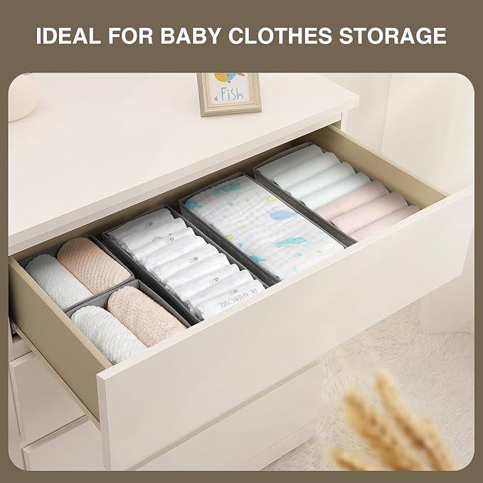 DIMJ Drawer Organizer Clothes, Dresser Organizer - Image 3
