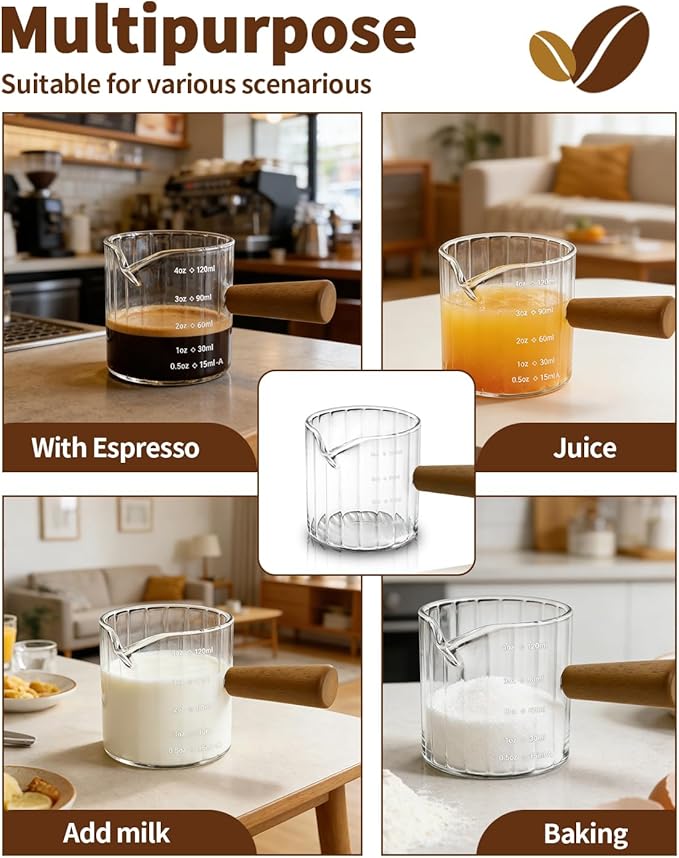 Espresso Measuring Cup 4 Oz, Espresso Glass Cups - Image 7