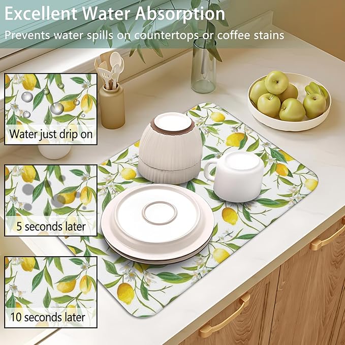 Dish Drying Mat for Kitchen Counter 2 Pack - Image 4