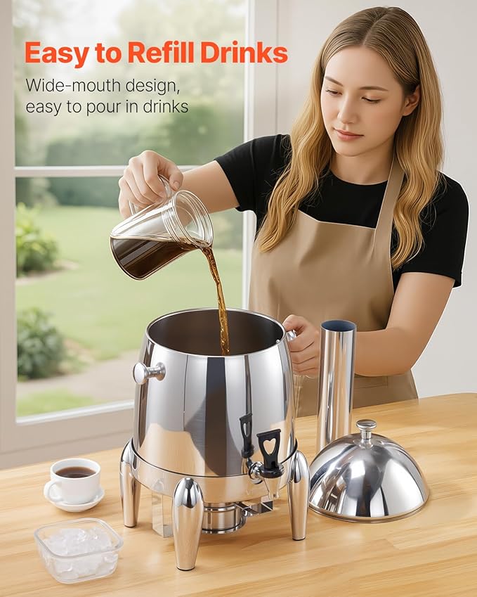 VEVOR Stainless Steel Beverage Dispenser, 2.7 Gallon Drink Dispenser - Image 5