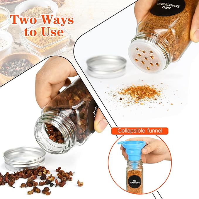 DkOvn 12pcs Glass Spice Jars - Image 3