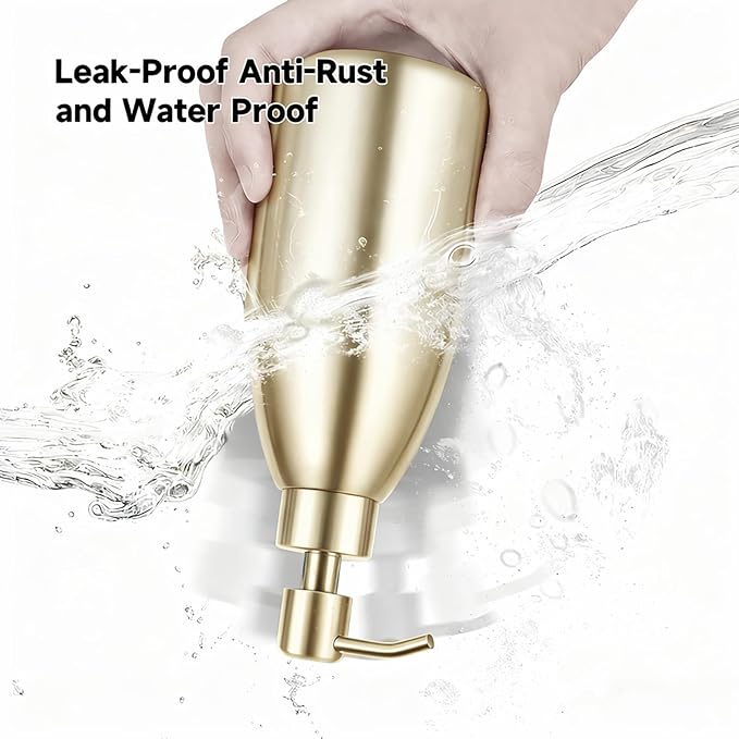 304 Stainless Steel Soap Dispenser 16oz Rust-Proof Liquid Soap Pump Bottle - Image 5