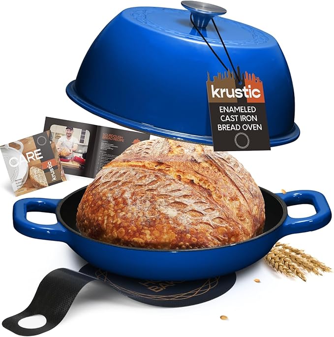 Krustic Enameled Cast Iron Dutch Oven by Unknown