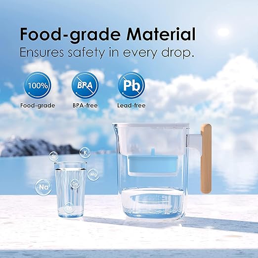Waterdrop PT-04C-A Alkaline Water Filter Pitcher, 10-Cup Capacity, Clean & - Image 8