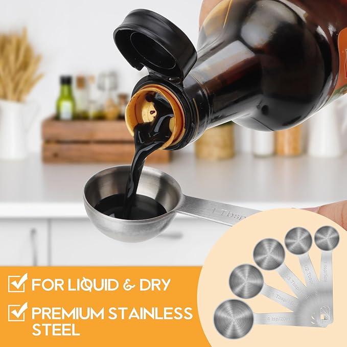 4 PCS 1 Teaspoon Stainless Steel Single Measuring Spoon - Image 2