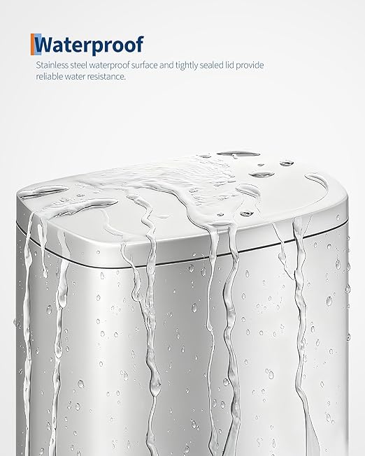 GarveeHome Stainless Steel Kitchen Trash Can, 13 Gal / 50 L Step-On Garbage Bin - Image 4