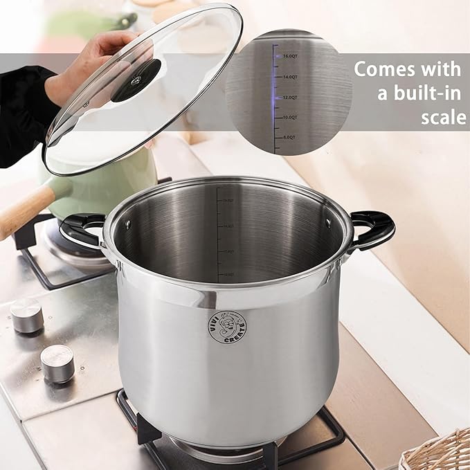 Vivicreate 18.5 Quart Stainless Steel Stock Pot - Image 3