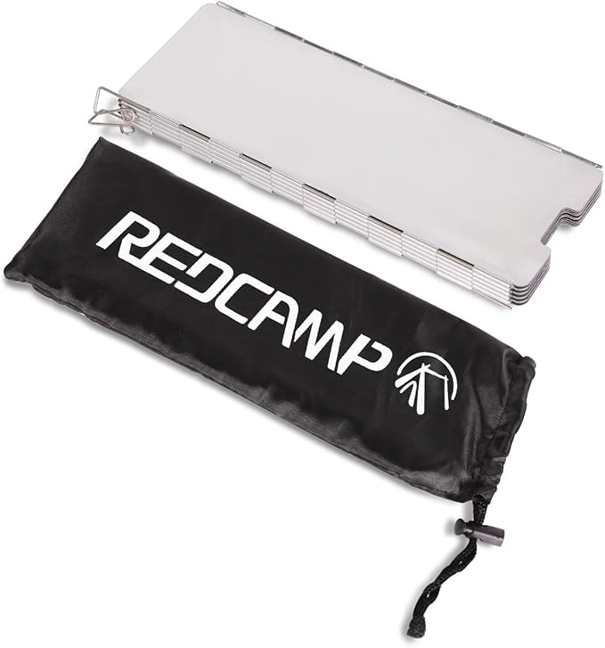 REDCAMP Folding Outdoor Stove Windscreen, 12 Plates Aluminum Camping Stove - Image 7