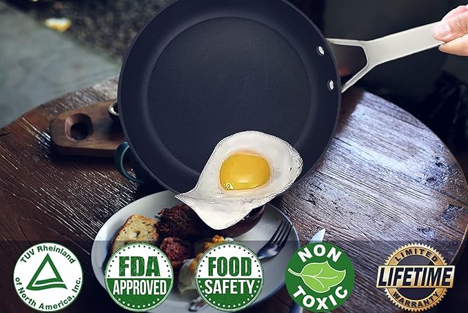 MsMk Small Frying pan, 8-inch Nonstick Durable Egg Omelet Skillet - Image 7
