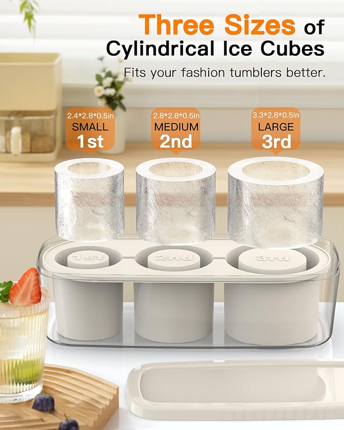 Ice Cube Tray for Tumbler Cup 30Oz-40Oz, Easy Fill and Release Ice Maker for - Image 2