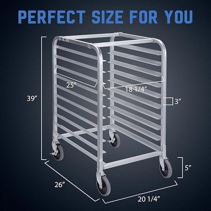 Profeeshaw Bun Pan Bakery Rack 10 Tier - Image 2