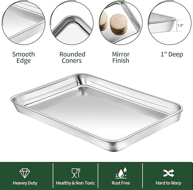 CEKEE Baking Sheet and Cooling Rack Set, Non Toxic & Heavy Duty & Easy Clean - Image 3