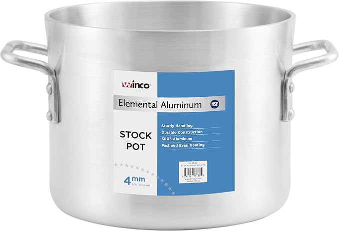 Winco Elemental Aluminum, 8 Qt Stock Pot - Image 6