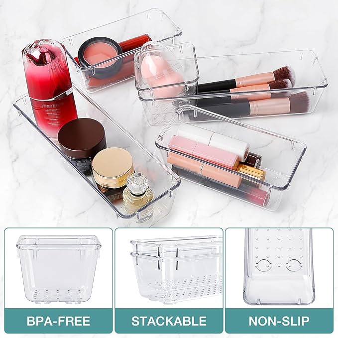 StorMiracle 16 PCS Drawer Organizer Set, 5 Varied Size Bathroom and kitchen - Image 3