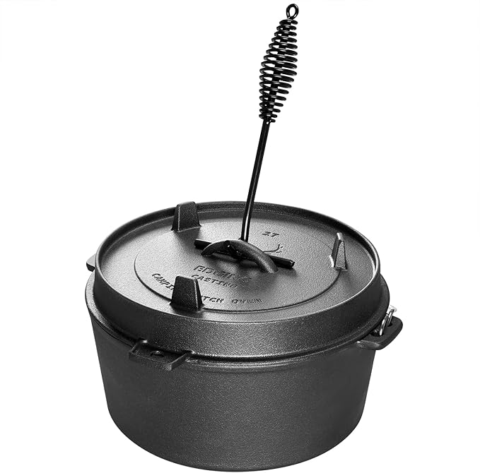 EDGING CASTING Pre-Seasoned Cast Iron Camping Dutch Ovens, Outdoor Camping - Image 8