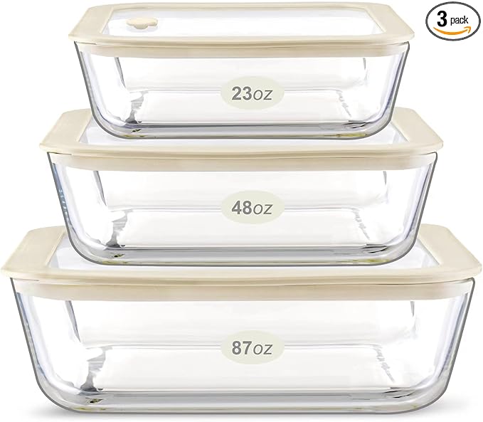 Urban Green Glass Food Container Set by LiveaLifeEasierandGreener