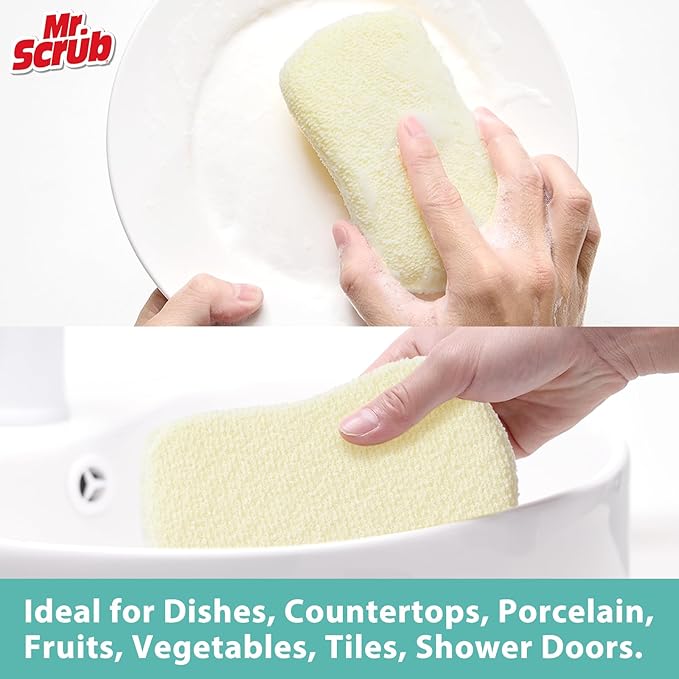Mr. Scrub Kitchen Sponges, Dish Scrub Sponge 12 Pack Odor-Resistant, - Image 8