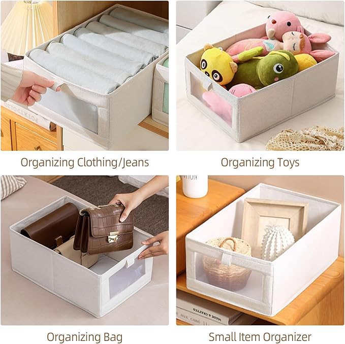 Linen Closet Organizers And Storage, 8 Pack Closet Storage Bins Linen Closet - Image 6