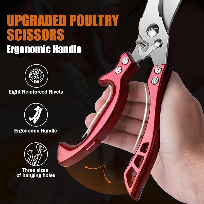Dream Reach Poultry Shears, No Rust Spring Loaded, Gifts - Image 4