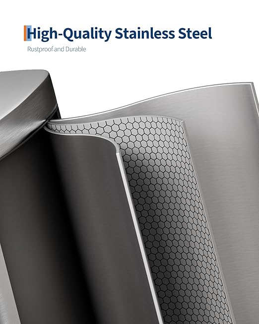 Garvee 13 gal / 50 L Stainless Steel Kitchen Trash Can - Image 4