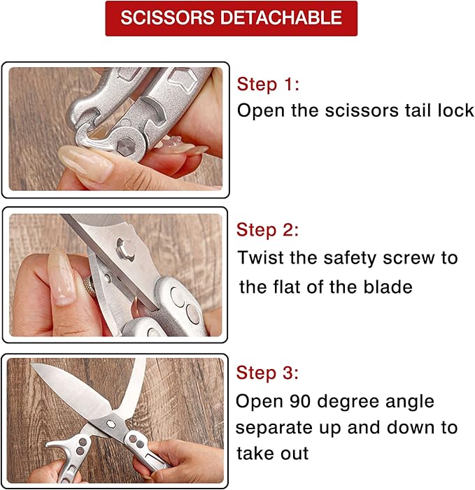 Poultry Shears Scissors Heavy Duty, Kitchen Shears, Separable easy to clean - Image 7