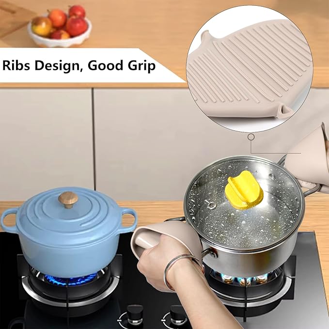 Silicone Oven Mitts Heat Resistant Pot Holders - Image 3